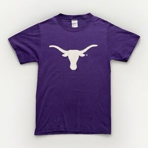 Vintage Texas UT Longhorns T-shirt Adult Small Purple Short Sleeve Y2k NCAA